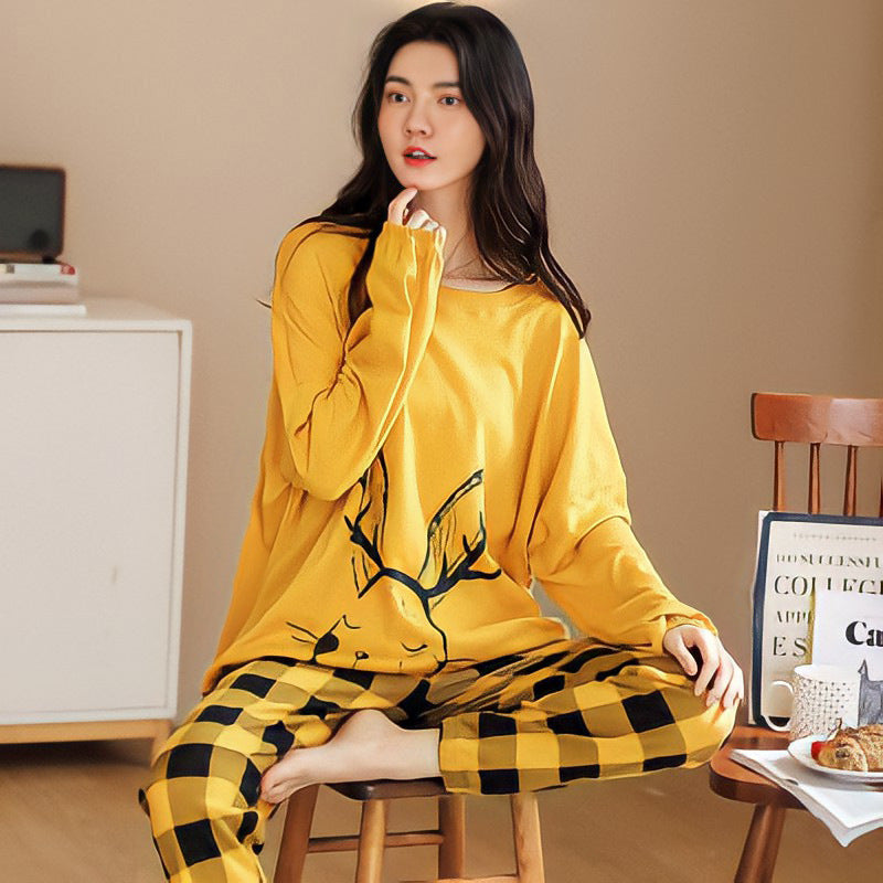 Pyjamasset med tecknat tryck – 2 delar