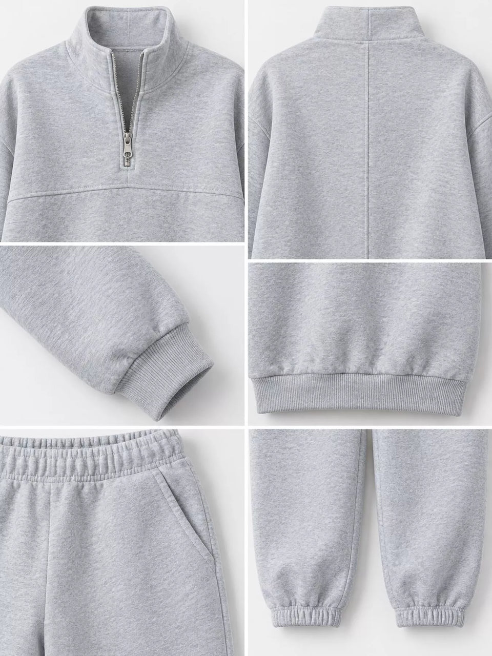 Half-Zip Sweatshirt and Joggers Set