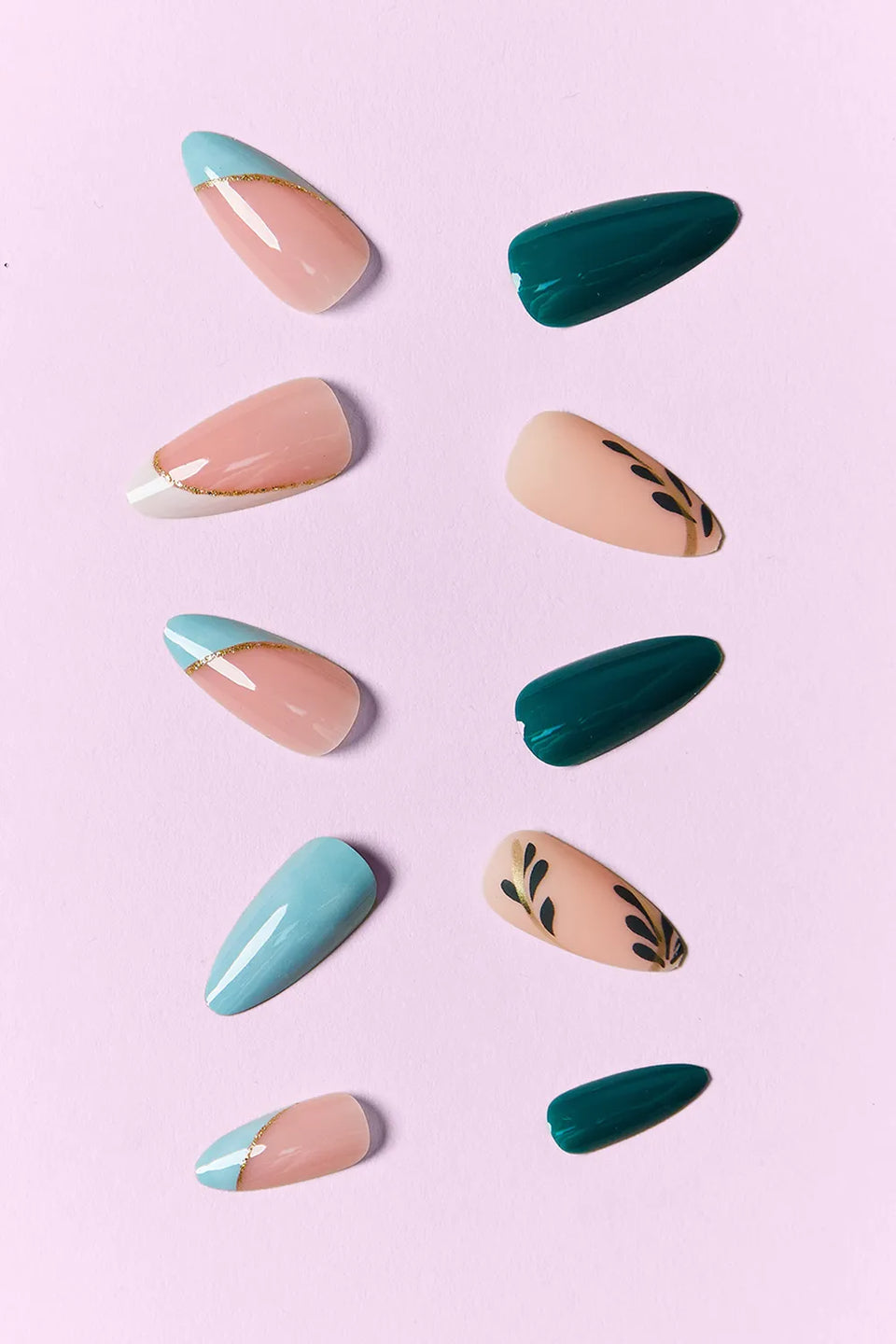 SO PINK BEAUTY Press-On Nails 2-Pack – Marbled Magic, Lover Girl, Dreamy, Heartbreaker